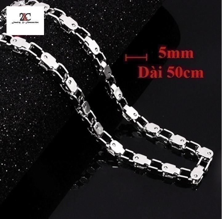 Dây chuyền nam inox mắc xích 5mm cá tính không đen - qcdc16
