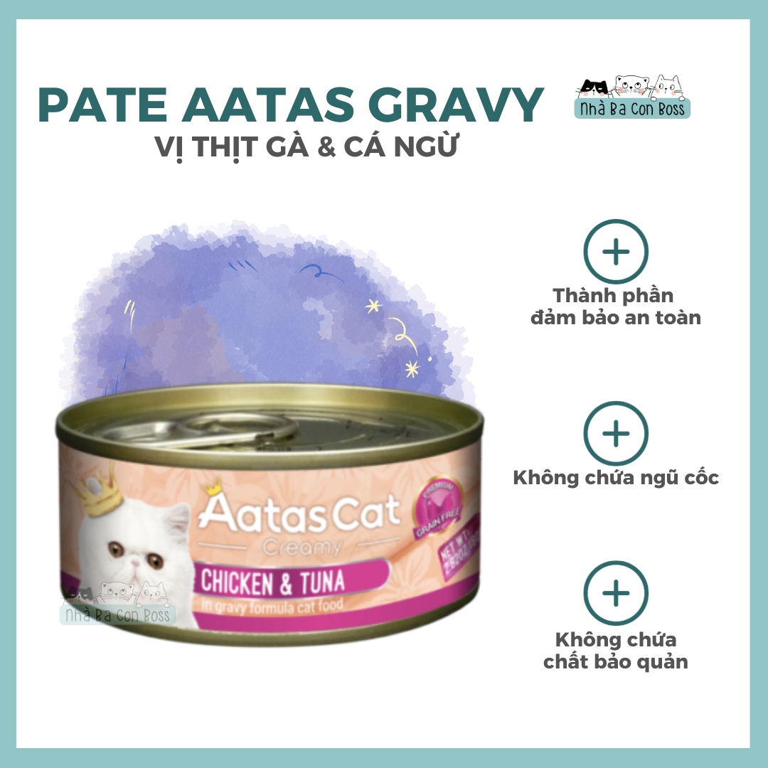 [Lon 80g] Pate Cho Mèo Aatas