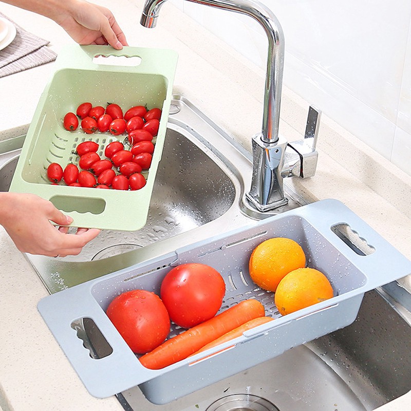 Rổ gác bồn rửa chén gấp gọn thông minh