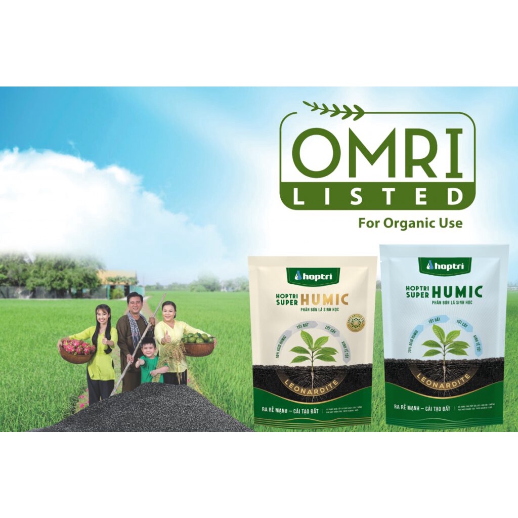 Phân bón lá sinh học Super Humic 250gram chứa 70% Acid Humic