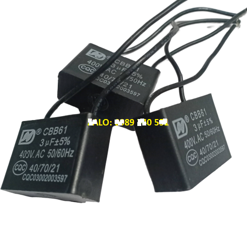 01 tụ điện 3 mf 400vac - tụ quạt điện
