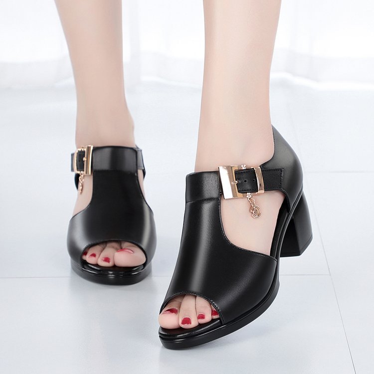 Giày sandal nữ da mềm đế êm ( Cao 5cm ) Phong Cách Hàn Quốc LSD115