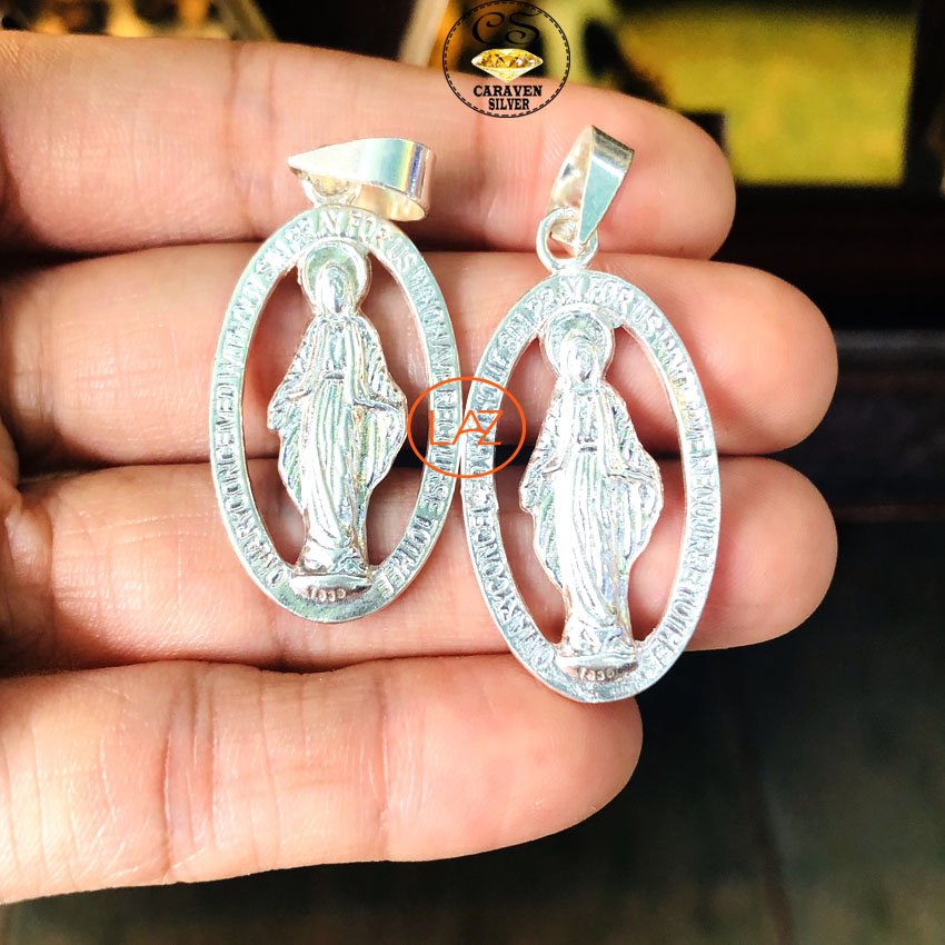 Mặt dây chuyền đức mẹ Maria bạc 925 - caraven silver