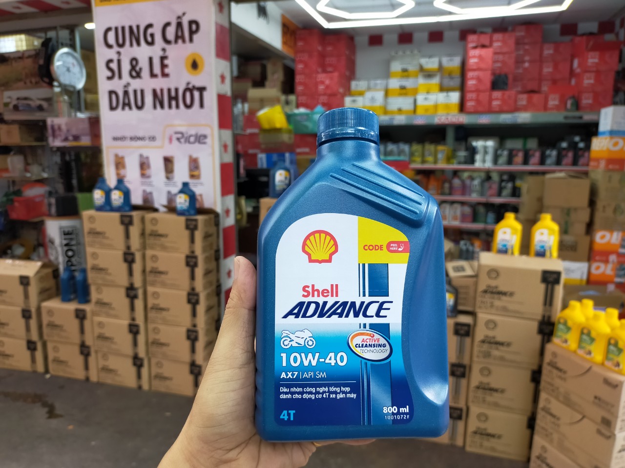 Shell Advance 4T AX7 10W40 Synthetic Based dành cho xe số