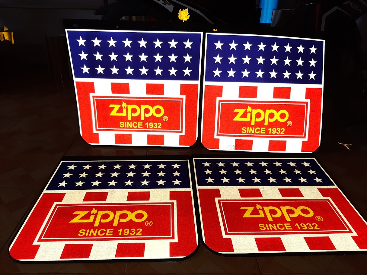 ZIPPO - 4 miếng Decal phản quang chắn bùn xe tải (Không bao gồm tấm chắn bùn)