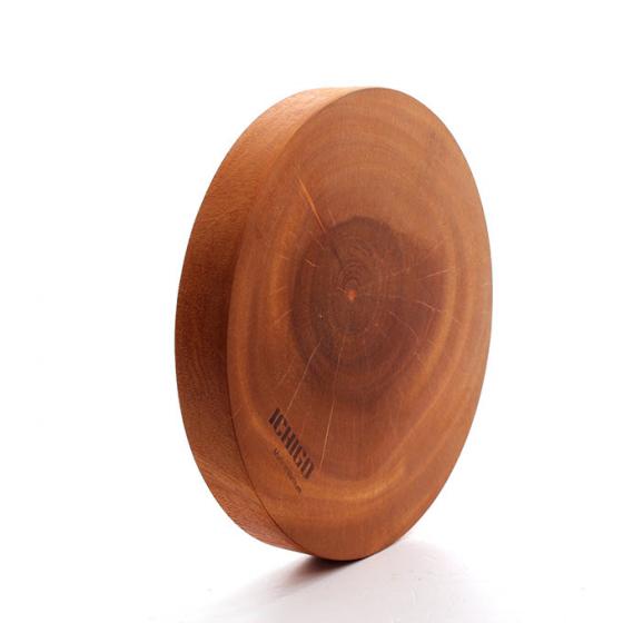 [GỖ ME DÀY NẶNG] tròn, thớt không lên dăm, an toàn sức khỏe, Thớt gỗ D260 có khoen treo, size 26*26*3.5cm