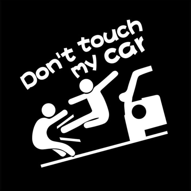 Decal Trang Trí Cảnh Báo dont touch my car Siêu Cá Tính (Đen)