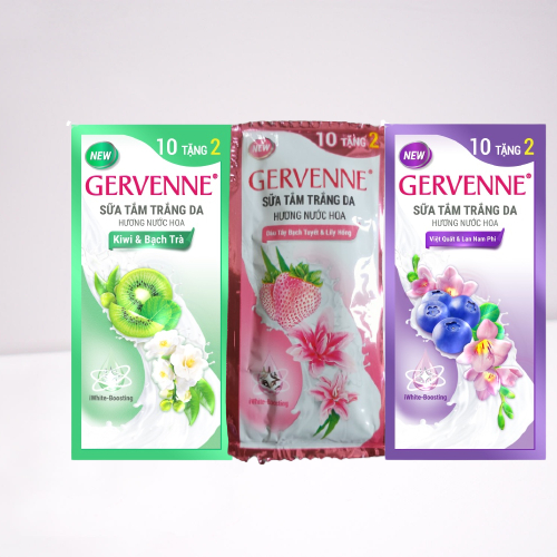 GERVENNE - COMBO 10 GÓI SỮA TẮM GERVENNE 5g/gói