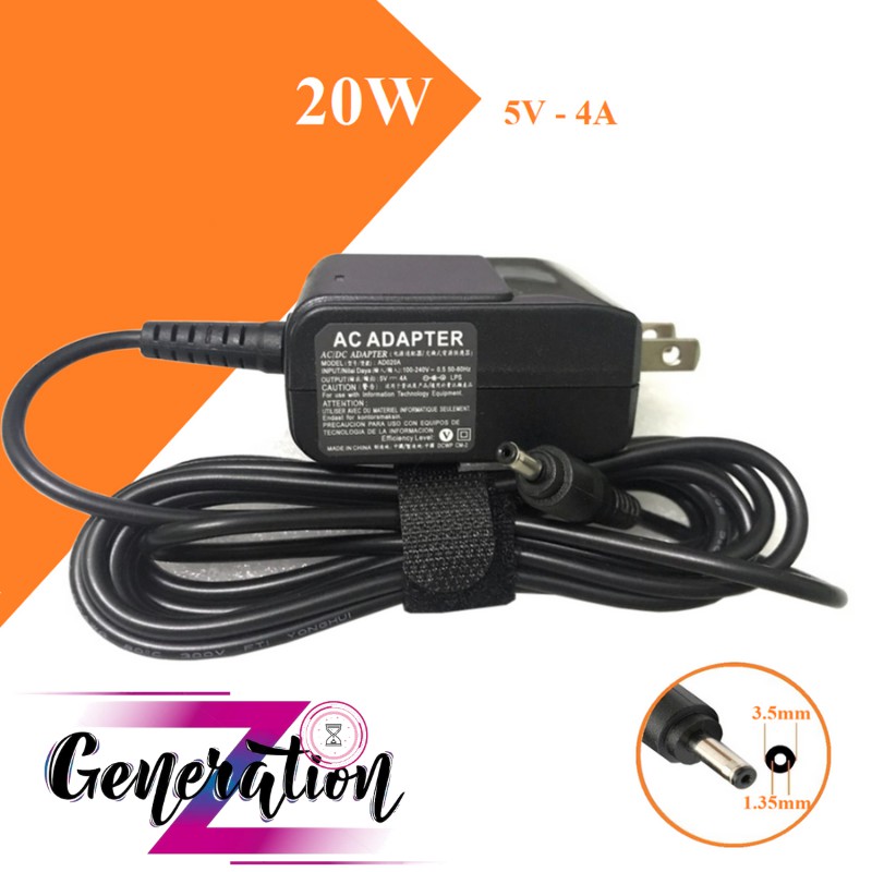 Bộ sạc laptop lenovo ideapad 100s-11, 100-11 5v- 4a - adapter 5v- 4a lenovo ideapad 100s-11, 100-11
