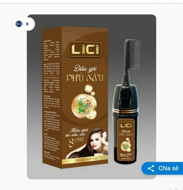 Dầu gội phủ bạc Lici 200ml