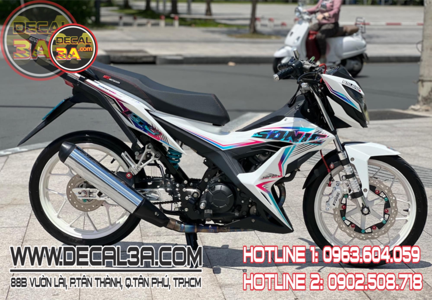 Sonic 150 decal only colorful stripe