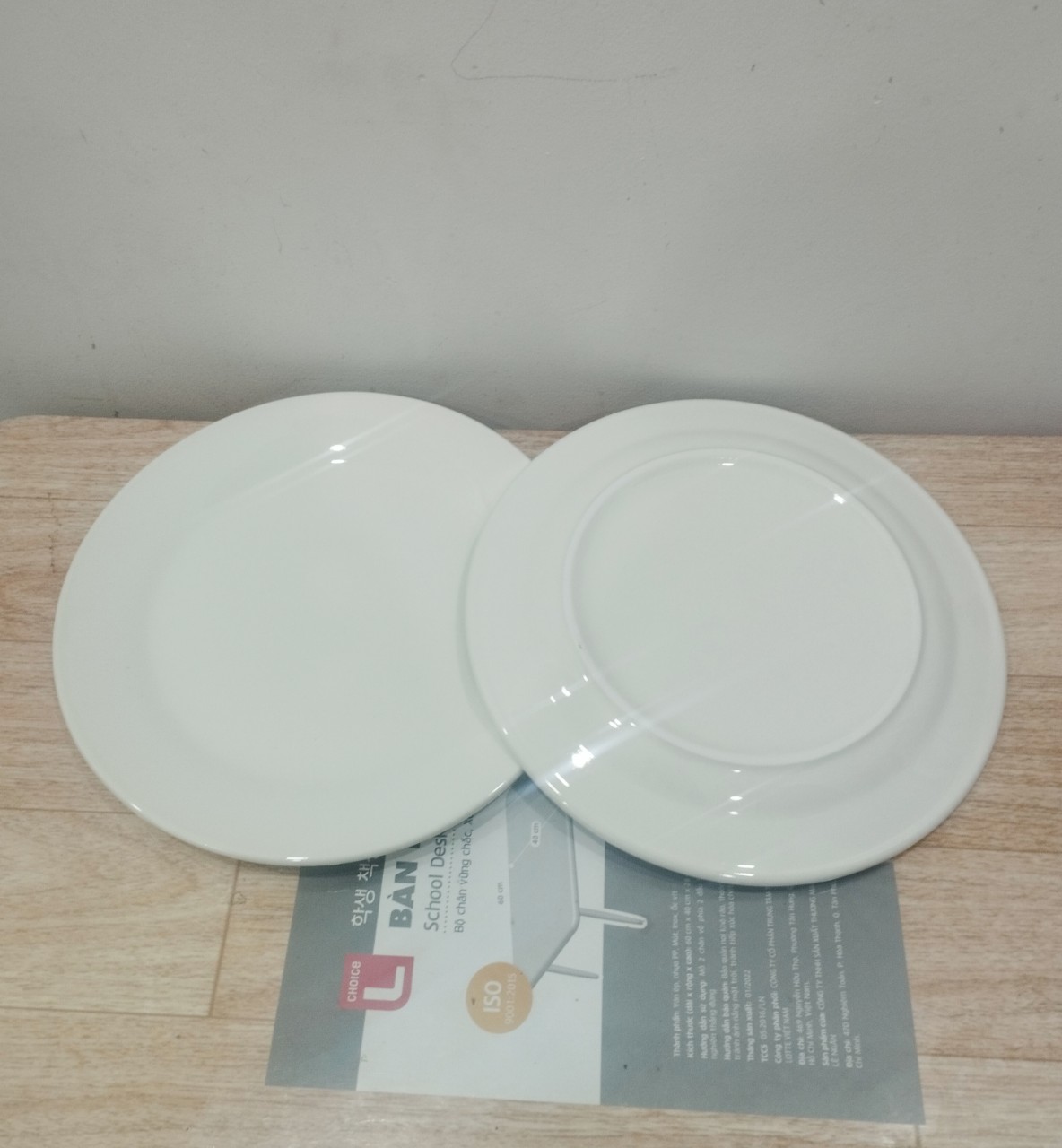 Dĩa sứ tròn cạn trắng 20cm