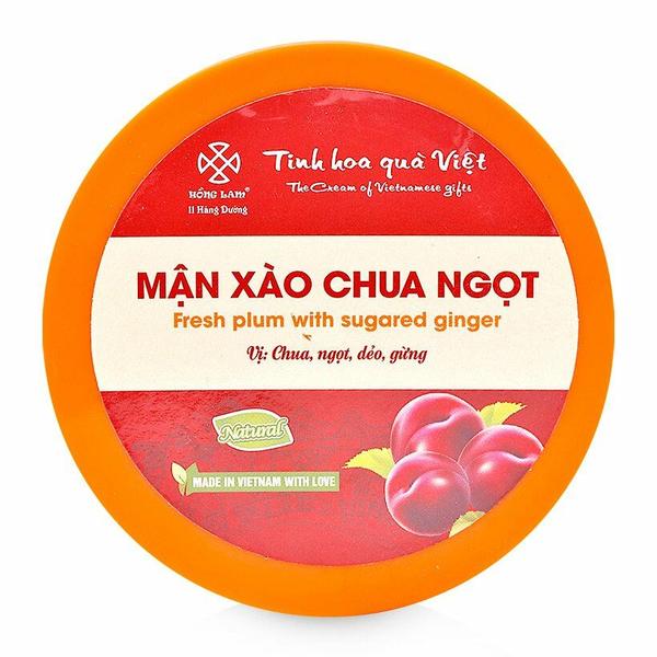 [Siêu thị WinMart] - Ô mai mận xào chua ngọt HỒNG LAM hộp 200g