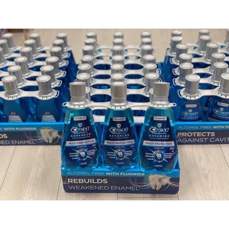Nước Xúc Miệng Crest PRO Health Multi Protection Clean Mint 1 lit Mỹ