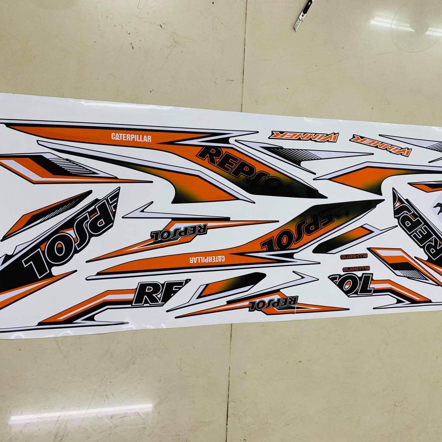 Tem rời winnerX repsol đen cam 3 lớp