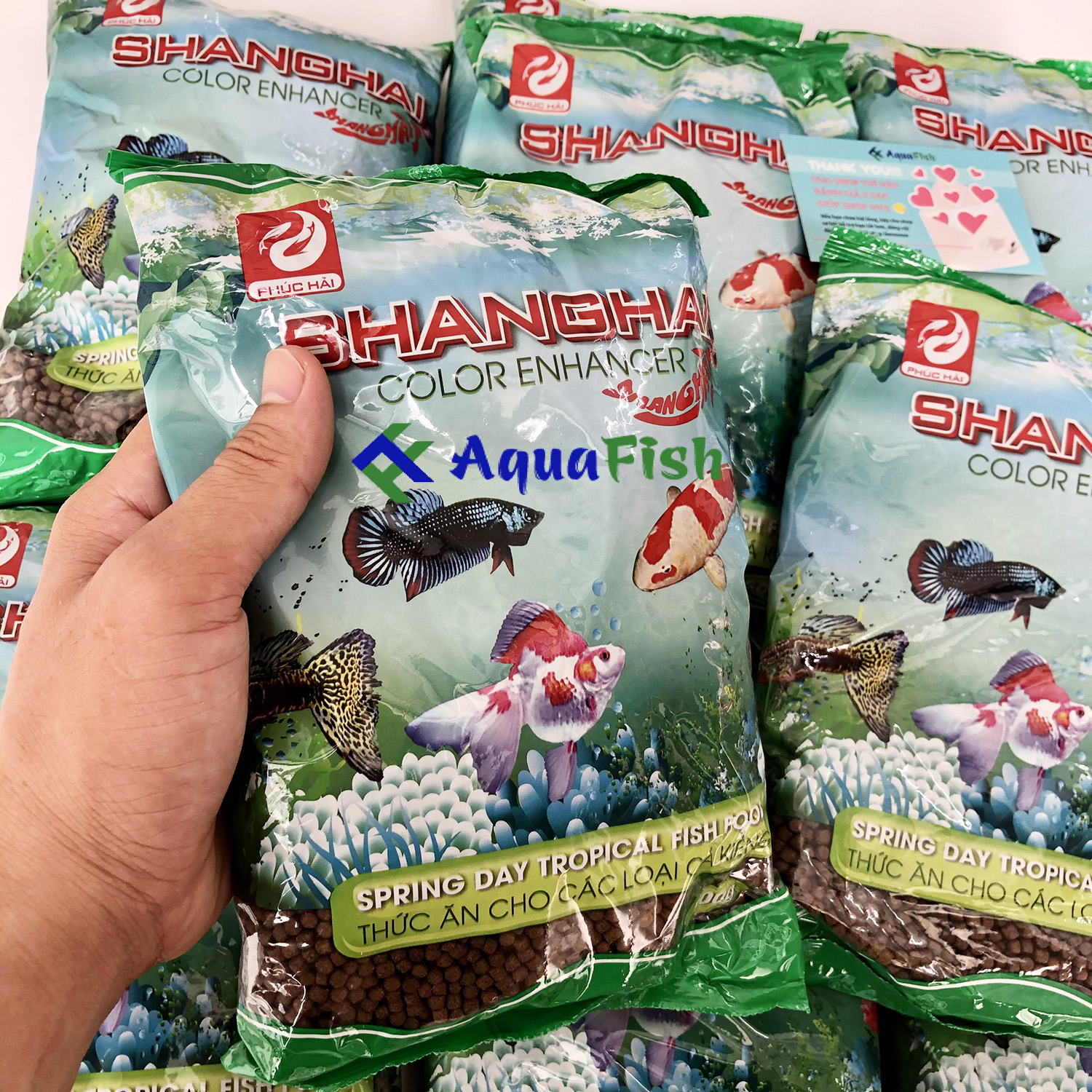 Thức Ăn Cho Cá Cảnh ShangHai Gói 500g (Thức ăn cho cá dạng viên, phù hợp với mọi loại cá)