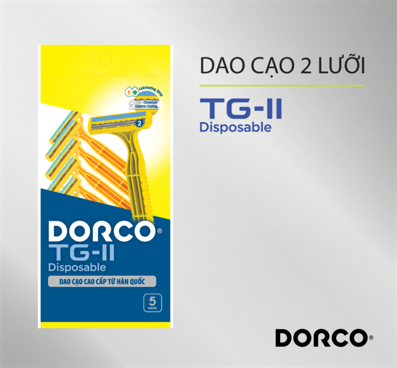 Dao cạo râu 2 lưỡi Dorco TG-II Plus ( Gói 5 dao cạo )