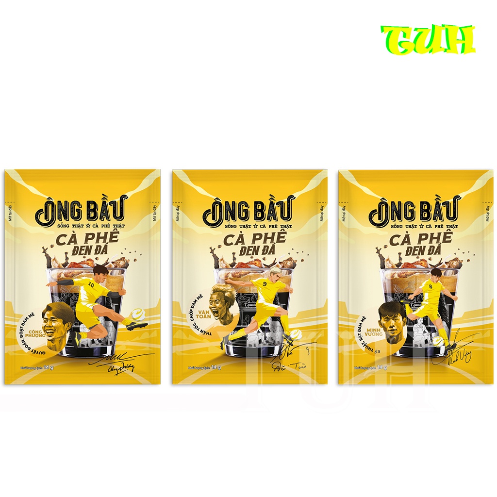 [Hộp 10 Gói 140g]Cà Phê Đen Đá Ông Bầu, cà phê ob, ob cafe-TUH Store
