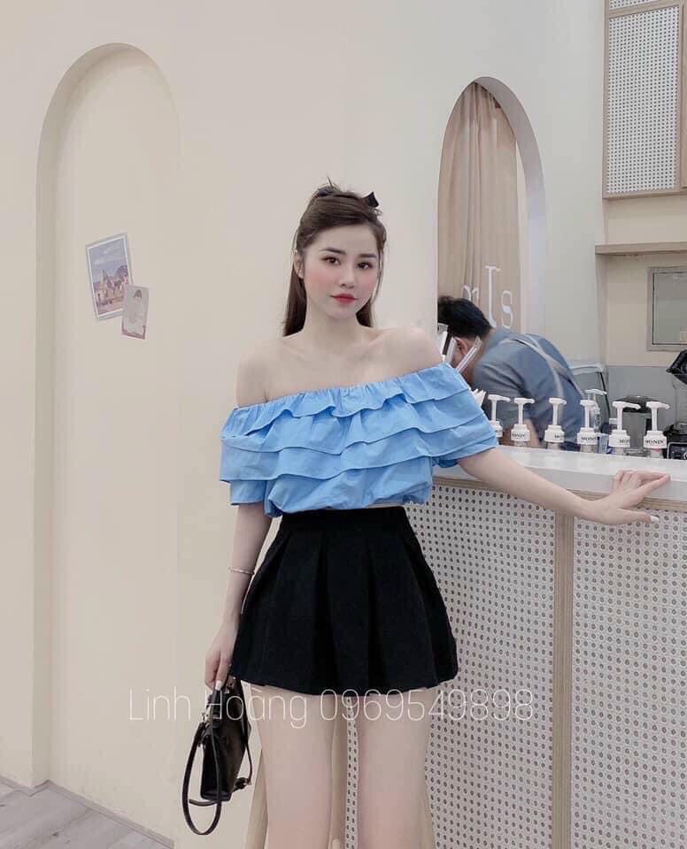 áo trễ vai bèo 3 tầng