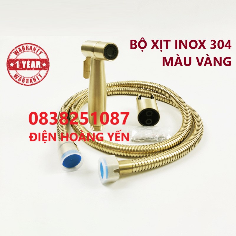 Bộ xịt vệ sinh inox 304 mạ vàng cao cấp