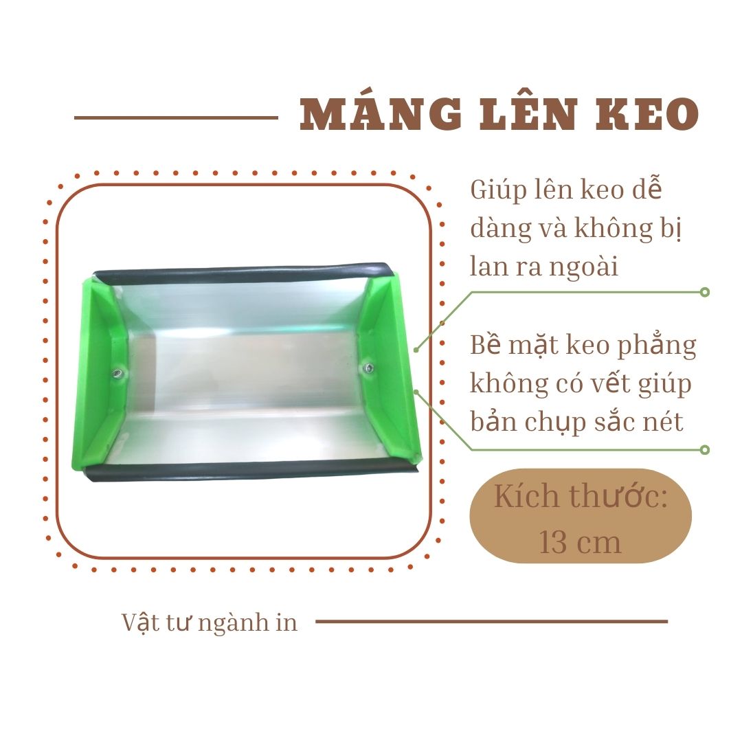 Máng lên keo chụp bản mực in lụa