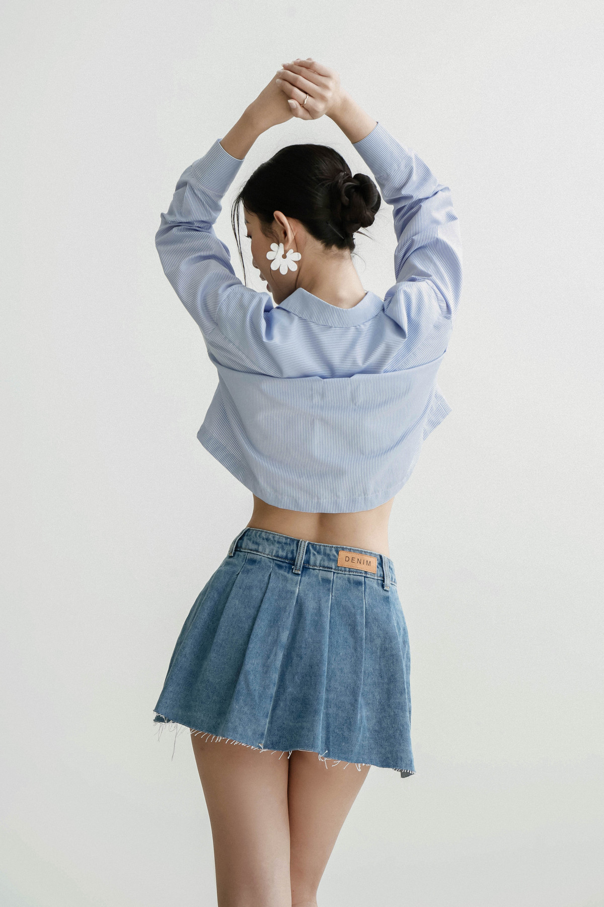 Chân váy jean xếp ly MIEU - JS39
