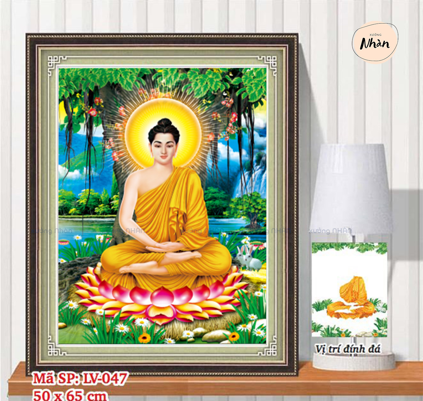 Tranh đính đá chủ đề phật tổ như lai | đức phật thích ca mâu ni