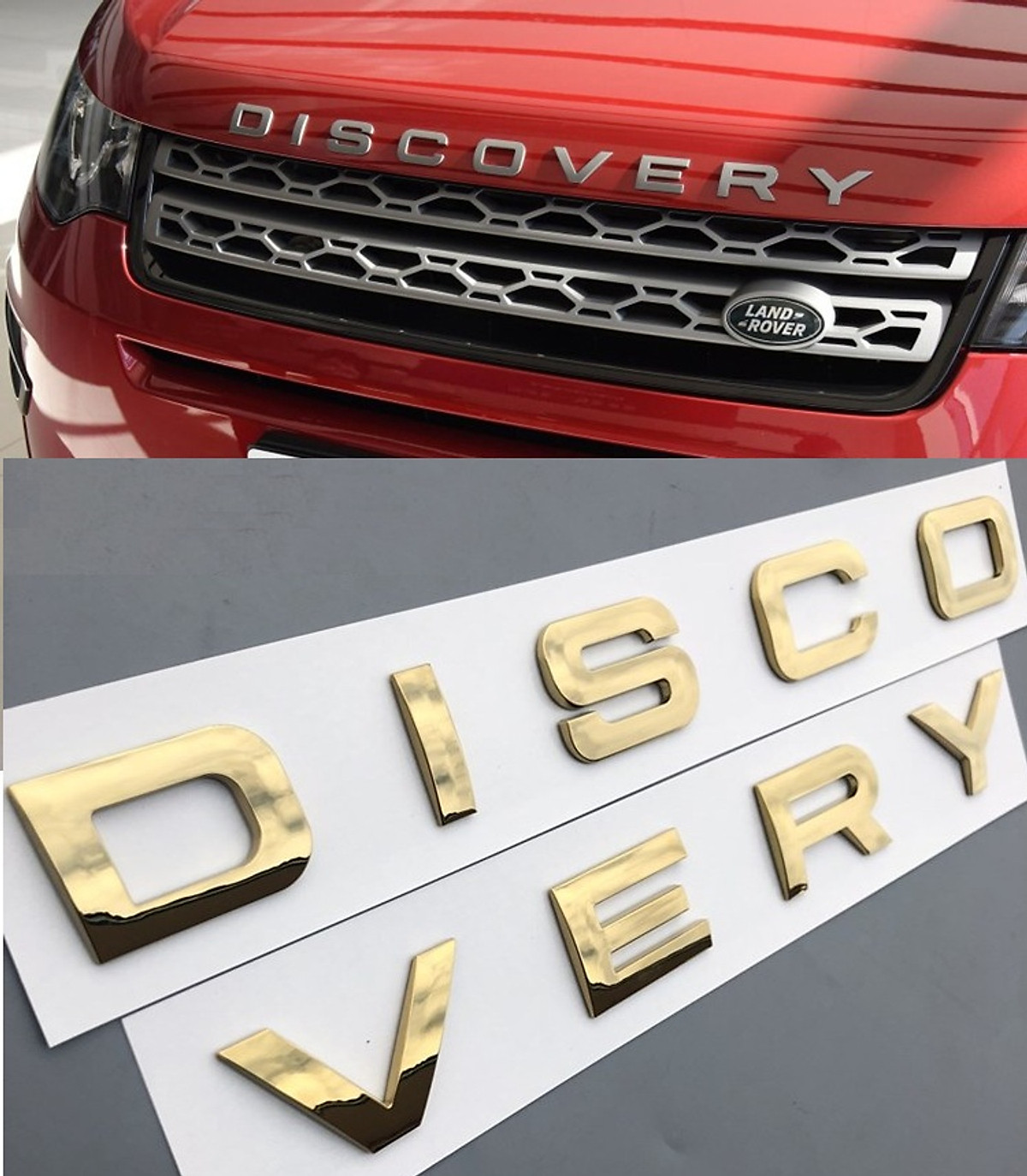Chữ DISCOVERY 3D nổi trang trí ô tô