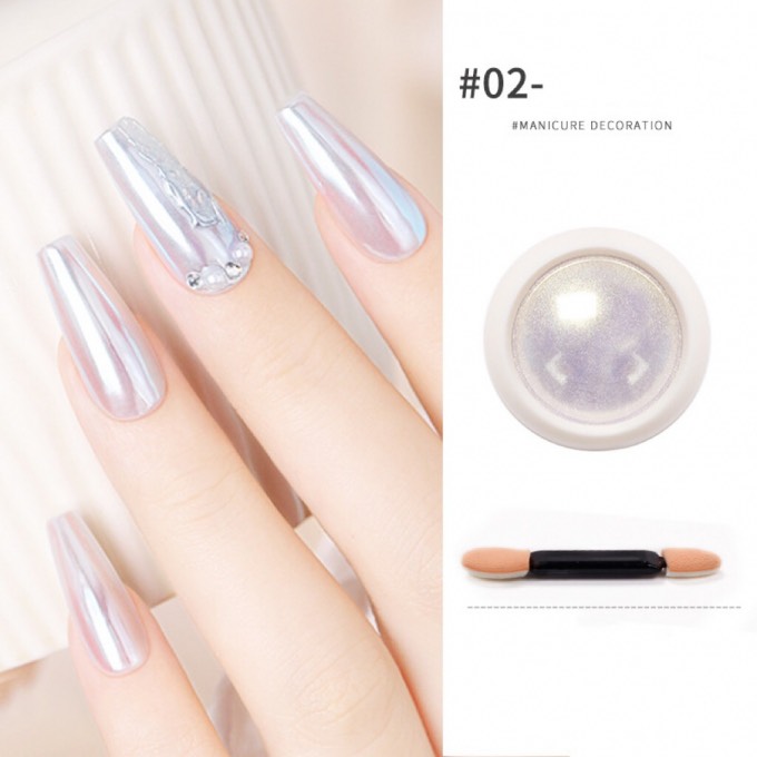 Bột tráng gương ánh ngọc trai trang trí móng - mini nails