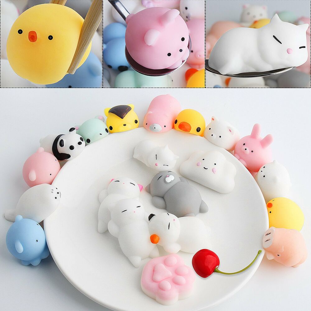 Sét 10 Squishy mochi hình thú siêu dễ thương