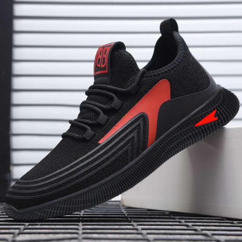 (Có 2 Màu) Giày sneaker thể thao nam - BB đen viền đỏ thoáng khí - B end T Shop giá rẻ