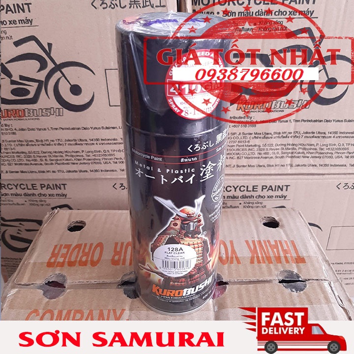 Sơn samurai combo màu đen nhám 109A-UCH210-128A