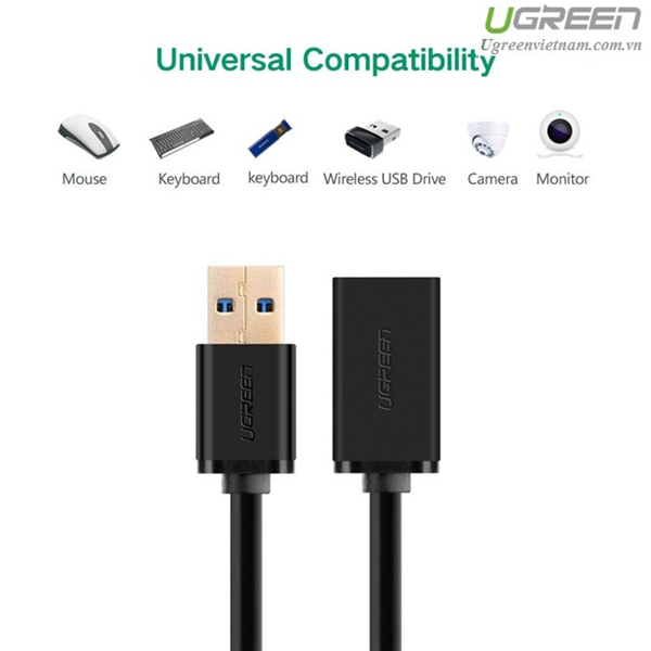 Cáp nối dài USB 3.0 1M âm dương Ugreen 10368 cao cấp