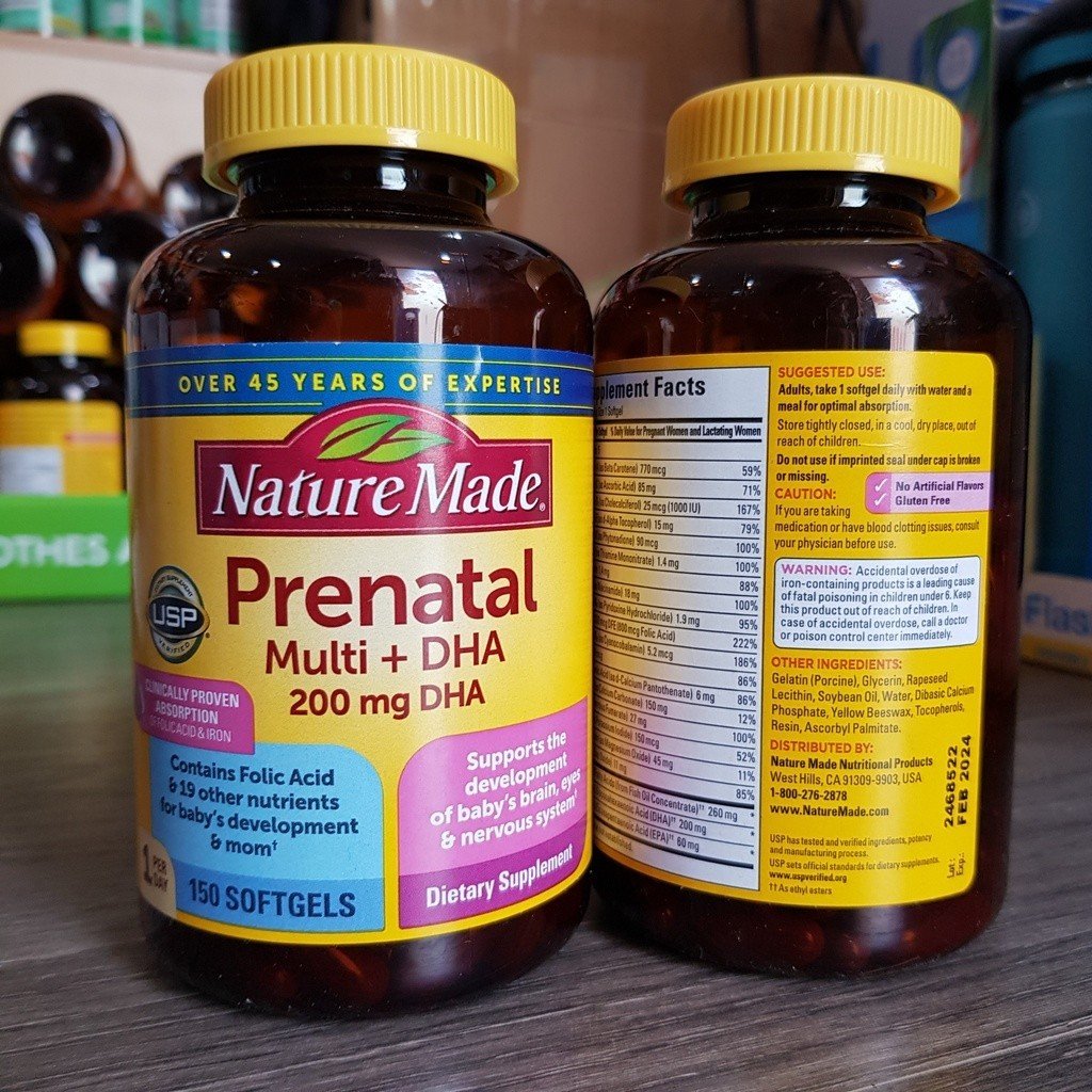 Date 25- Vitamin Prenatal Mỹ 150 viên