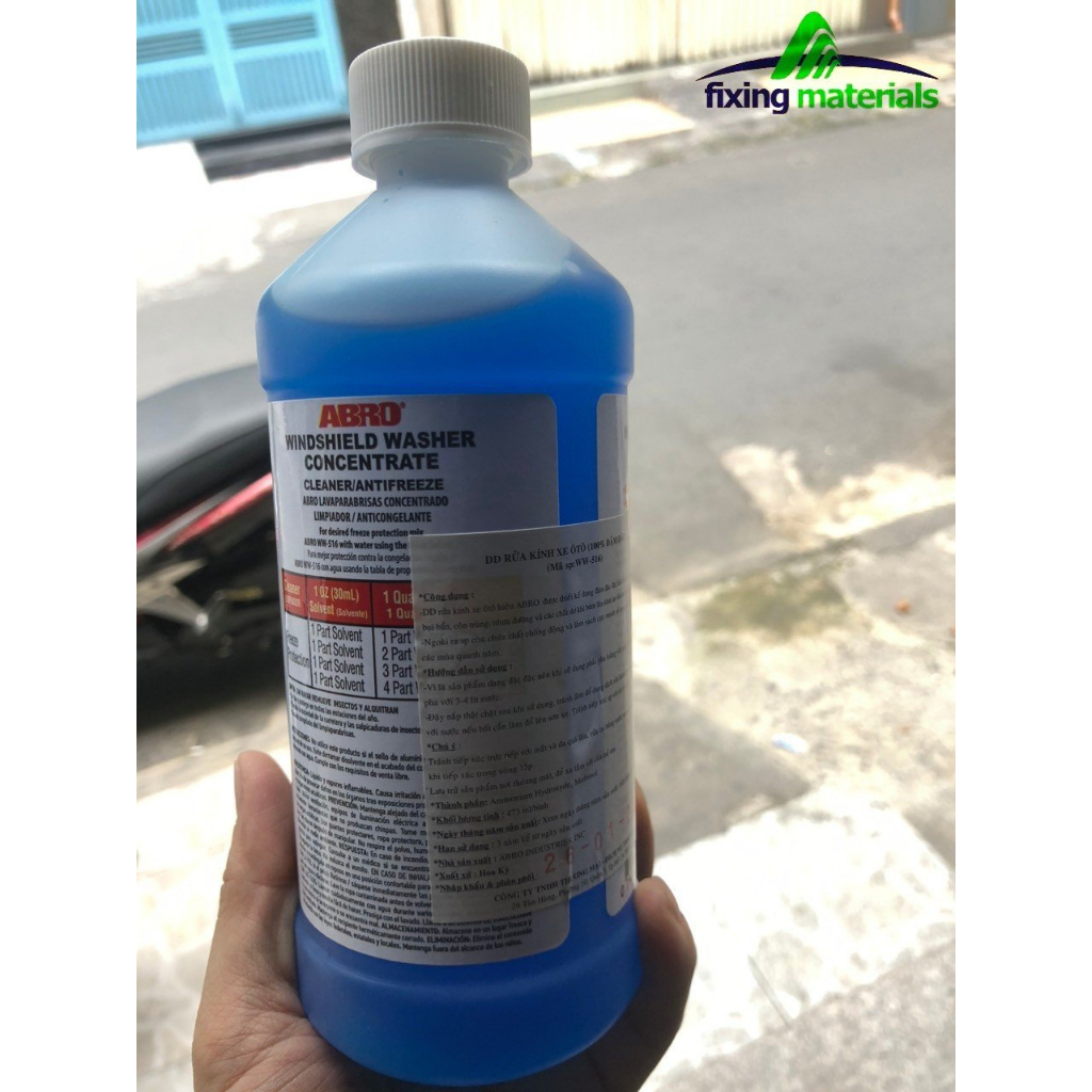Dung dịch pha nước rửa kính xe oto ABRO WINDSHIELD WASHER (473ml/1 lọ)