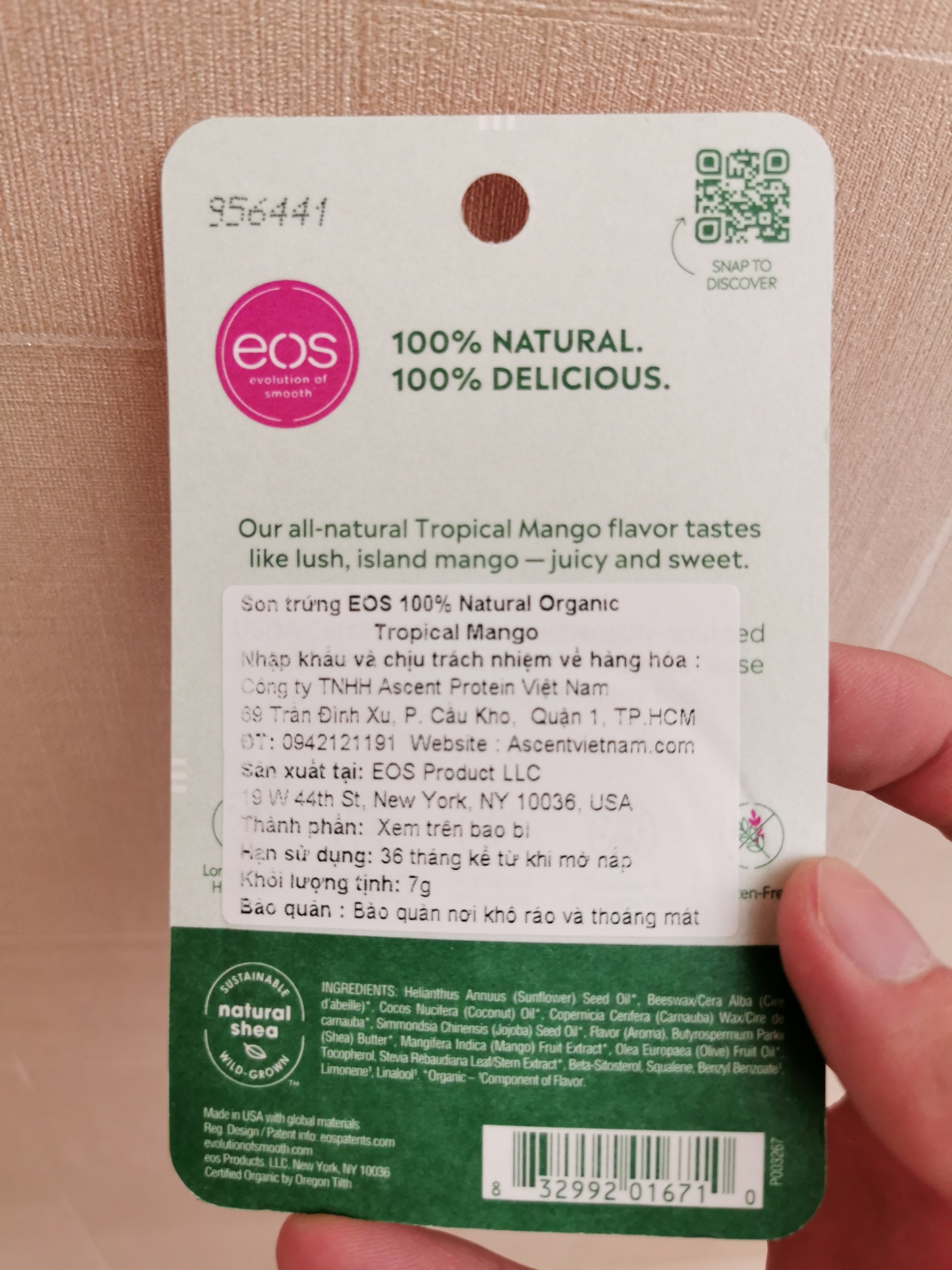 Son trứng EOS dưỡng môi 7g - Đủ hộp đủ vị