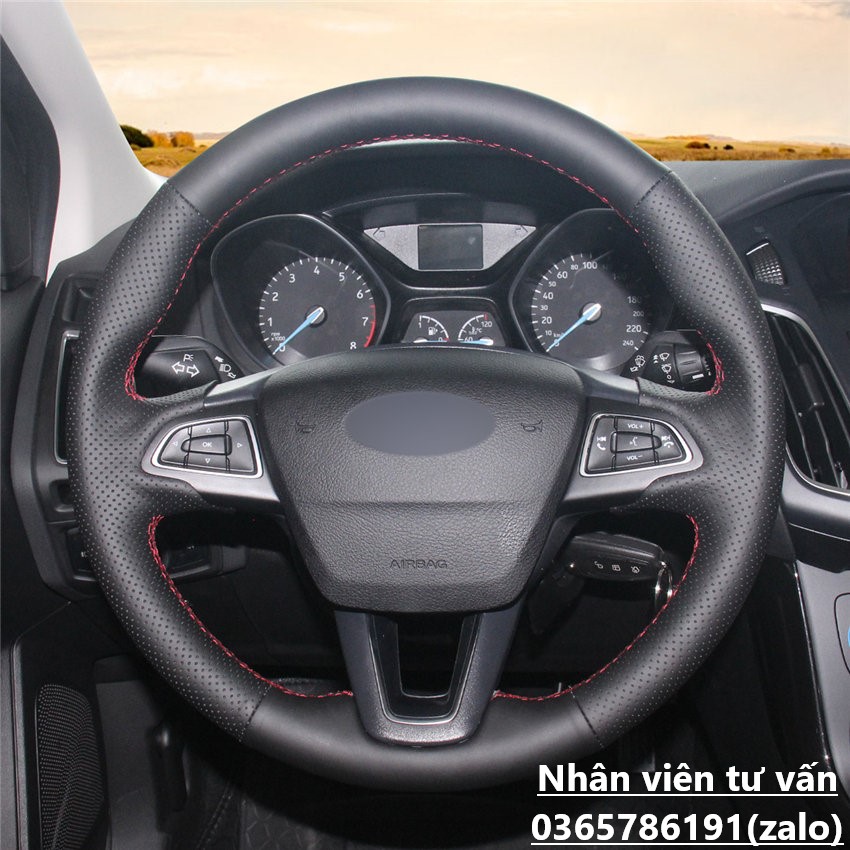 Bọc vô lăng xe Ford Focus 2015-2019, Ford Ecosport 2015-2020