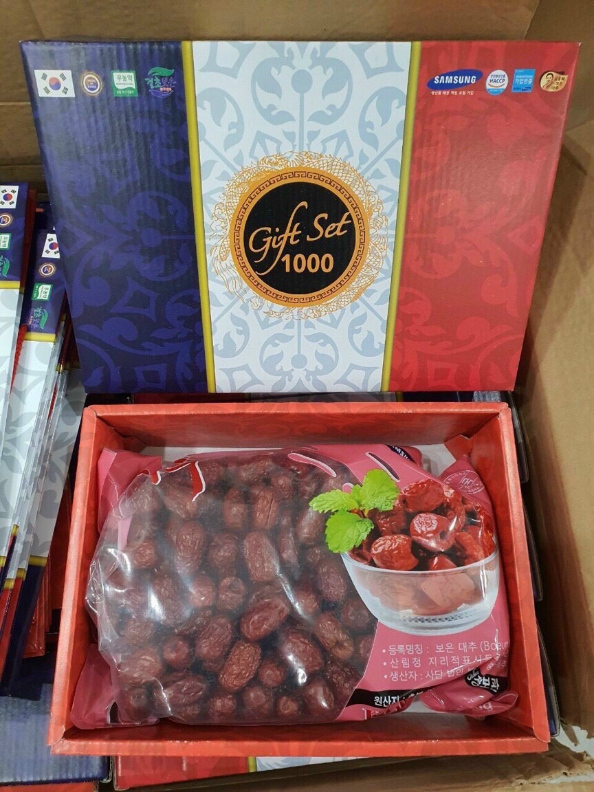 [Cả Vỏ Hộp 1,2kg] Táo Đỏ Khô Hàn Quốc Hộp 1kg