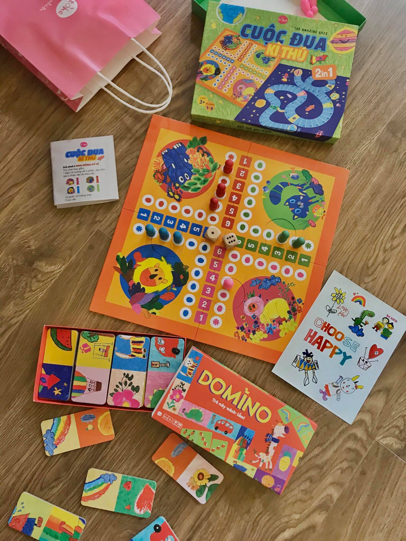Bộ đồ chơi Cuộc Đua Kỳ Thú (gồm 2 game Cá ngựa và Cuộc Đua Dải Ngân Hà) [Made by Tòhe]
