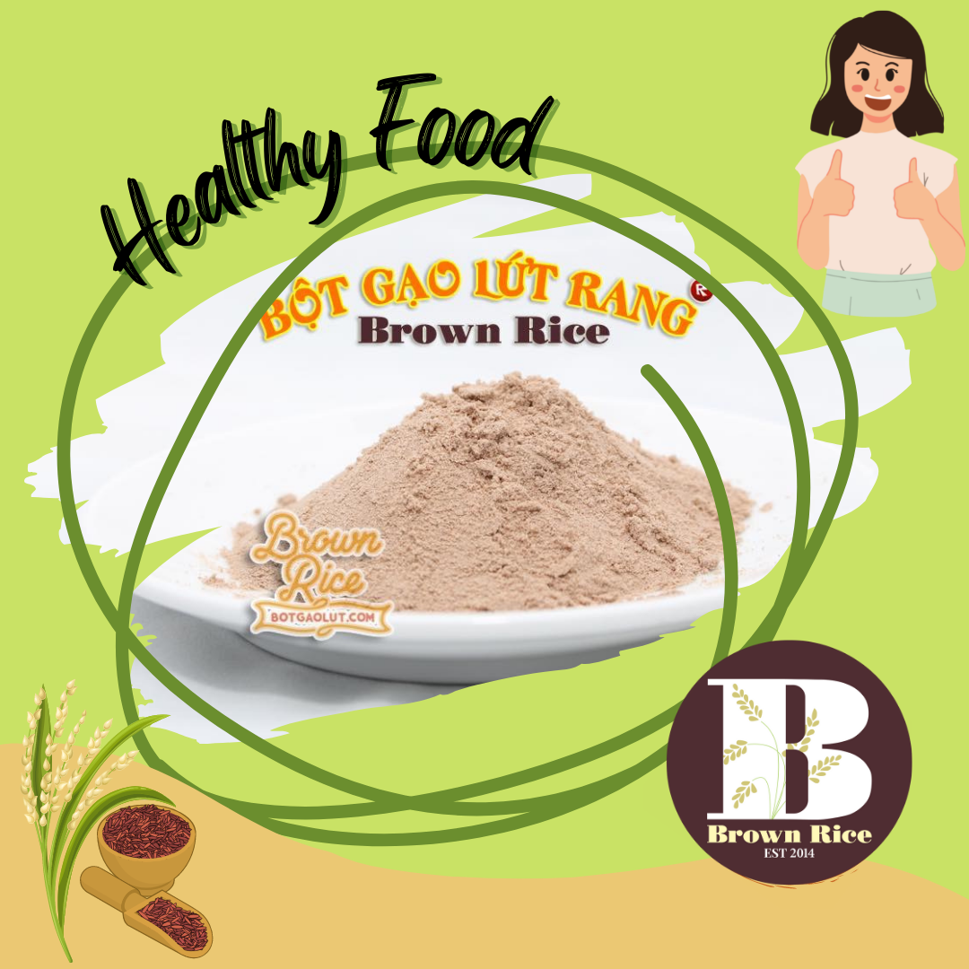 Bột gạo lứt giảm cân Brown Rice (Túi 800gr) Rang tay thực dưỡng