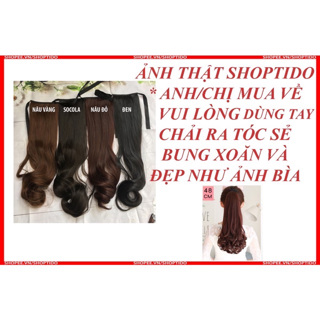 Tóc Giả Cột ❤️🎀❤️💕 Tóc Cột Xoăn Đuôi