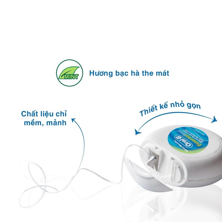 Combo 2 Chỉ Nha Khoa ORAL-B Essential Floss Bạc Hà Hộp 50M