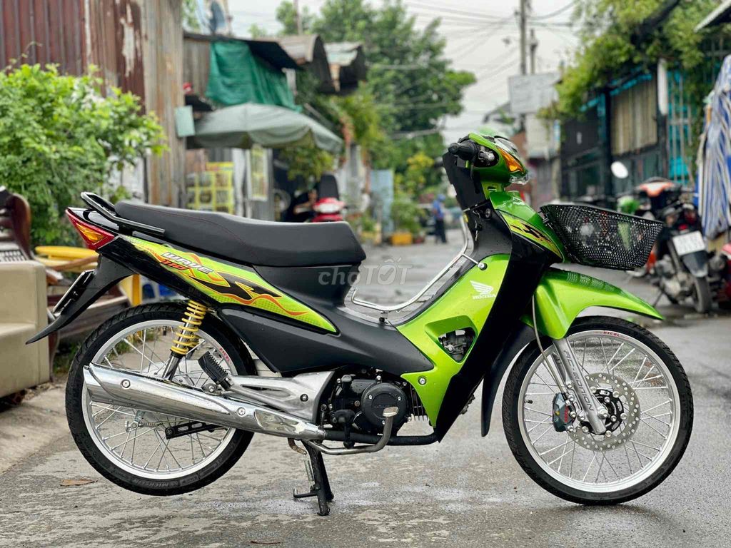 tem wave s 110 xanh đen cực chất dán xe đen-xanh
