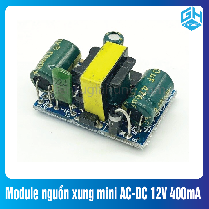 Module nguồn xung mini AC-DC 12V 400mA chất lượng cao