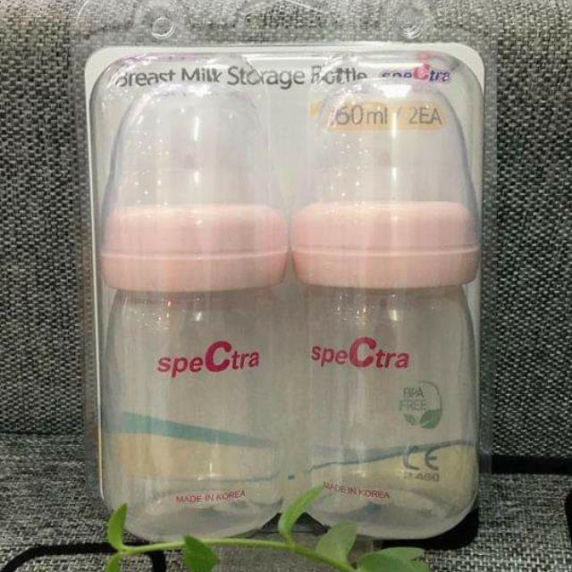 [HCM]Bộ 2 bình trữ sữa Spectra Hàn Quốc 160ml