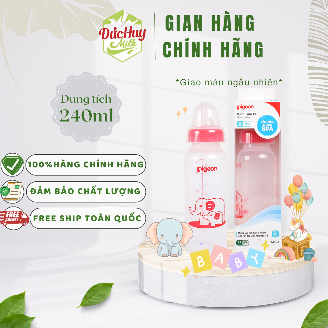 Bình sữa tiêu chuẩn Pigeon 240ml