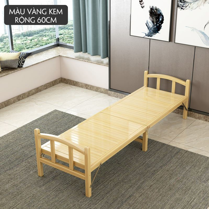 Giường tre gấp gọn, giường xếp đa năng, kích thước 60x190cm