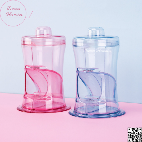 Bộ đổ hạt/chén ăn tự động trong suốt Boer cho hamster (phù hợp với hạt ngũ cốc kích thước nhỏ)