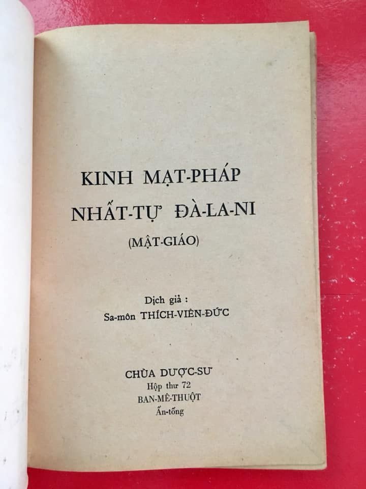 Sách Kinh Mạt Pháp Nhất Tự Đà La Ni