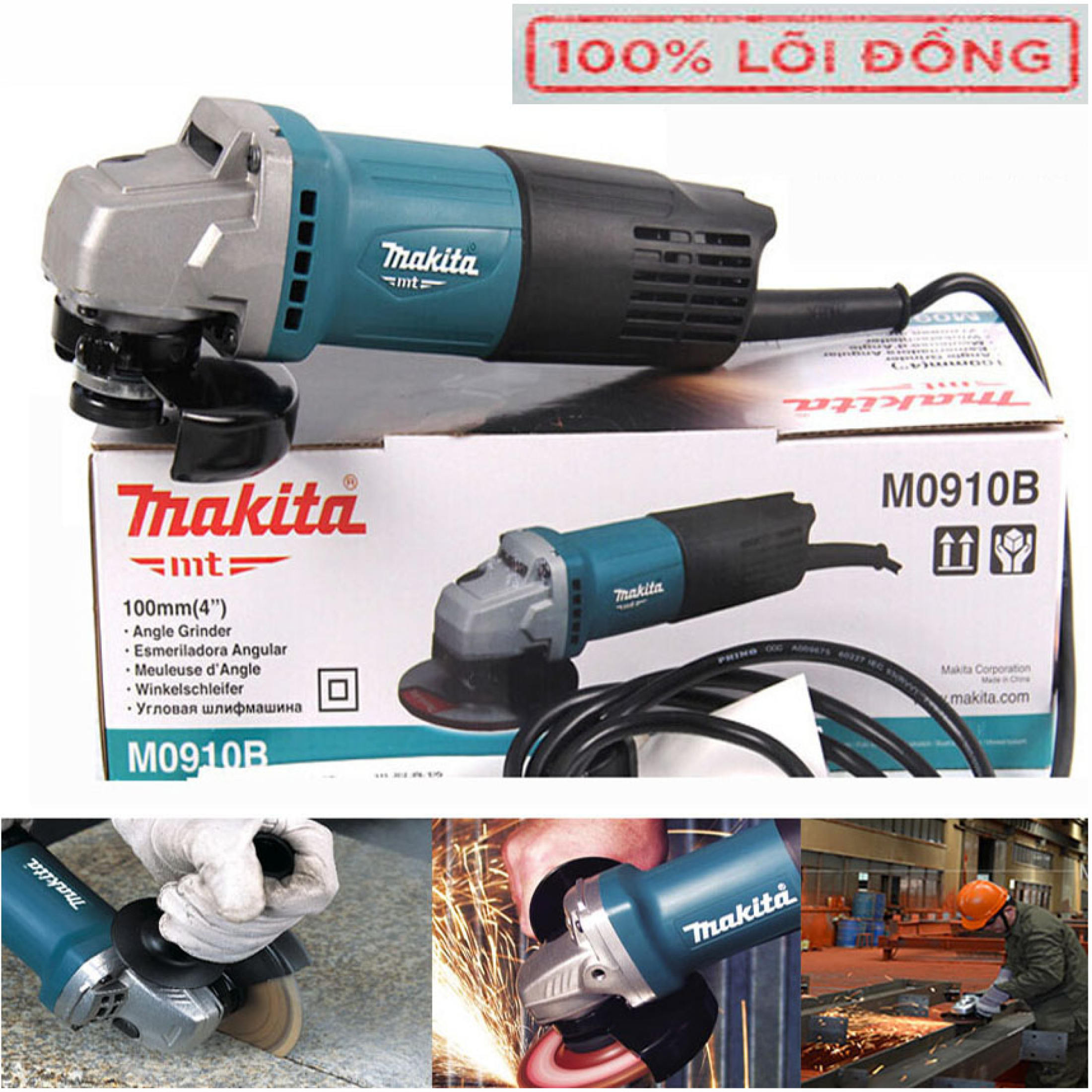 Máy Mài Cắt Makita Nhật Bản Chất Lượng 100% lõi đồng - Máy mài Makita công suất lớn mạnh mẽ giúp việc mài và cắt các chất liệu kim loại trở nên hiệu quả và chính xác hơn.
